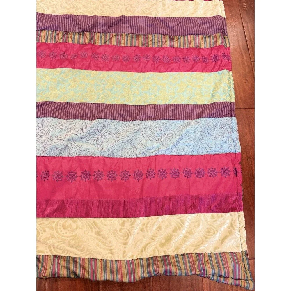 Rare Seventeen Twin Comforter  Boho Y2K Bedding Retro Striped